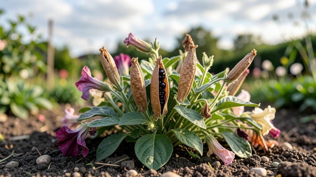 Petunia Seed Pods Image: Natural Twisting Guide for Zero-Waste Harvesting