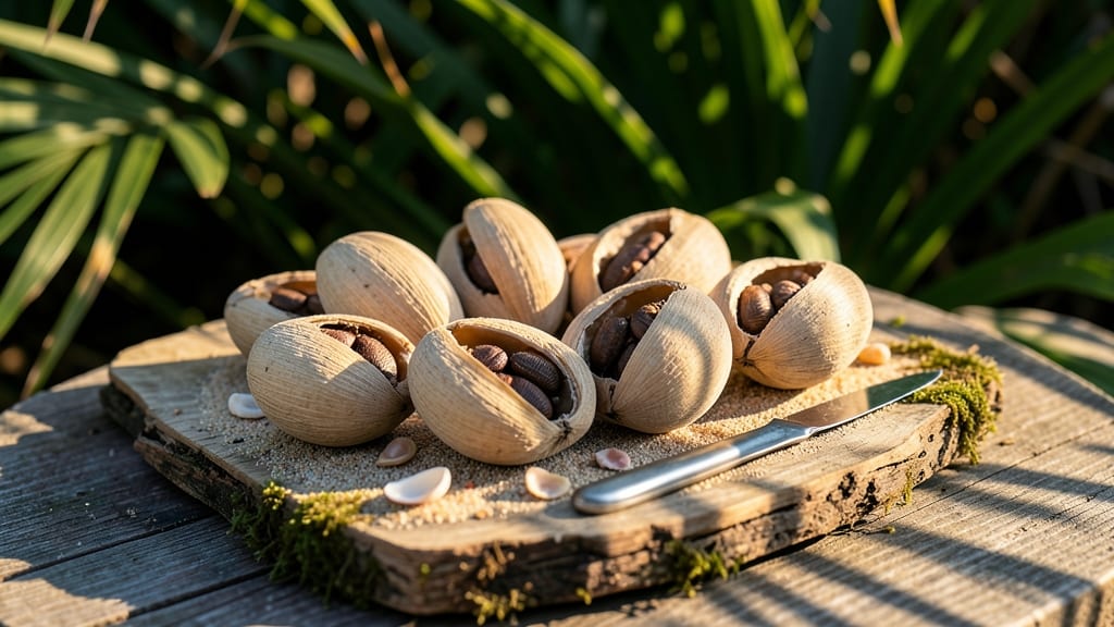 Palm Seed Pod Art: Natural Lawn Decor With Elegant Twist-Free Designs