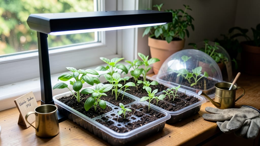 Seed Starting Kit With Light: Grow Strong Starts Under Controlled Grow Lights