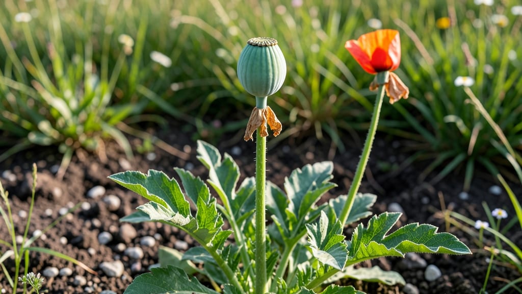 Unripe Poppy Seed Pods: Twist-Free Harvesting for Viable Seeds