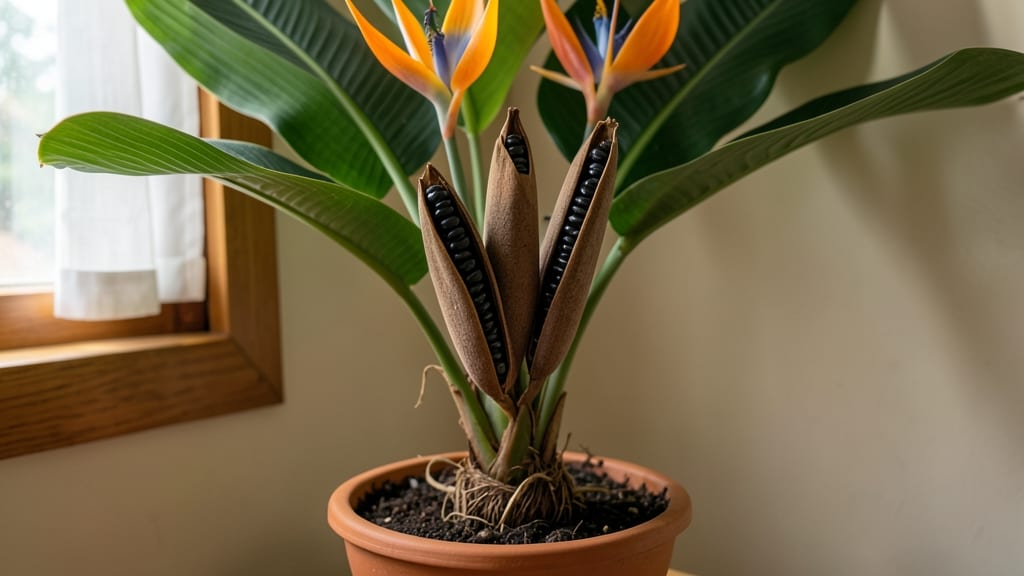 Mexican Bird of Paradise Seed Pods: Natural Twist-Release for Effortless Seed Extraction