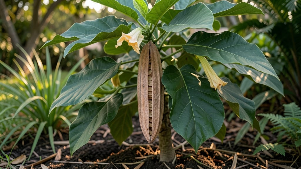 Angel Trumpet Seed Pod: Biblical Growth From Seed to Towering Bloom