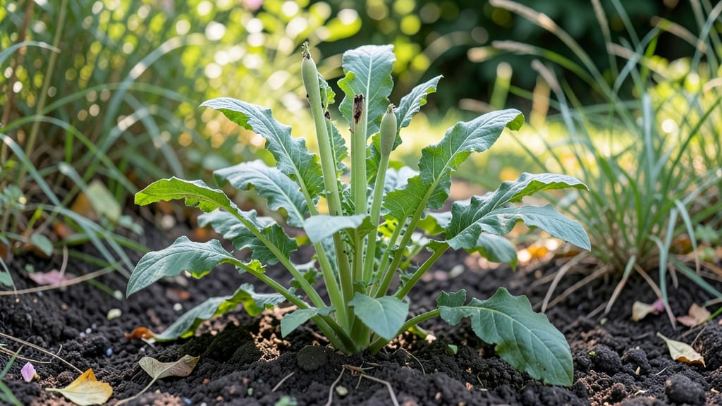 Radish Plant Seed Pods: Cold-Stressed Blooms in 60 Days